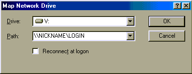 Map Network Drive Dialog